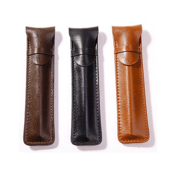 

pencil cases retro luxury pu leather vintage case for school office supplies stationery pen meeting teach pouch easy carry
