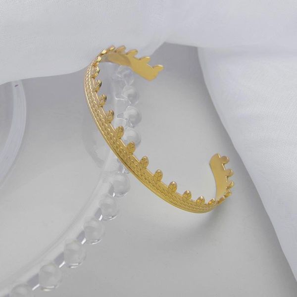 

bangle bohemian adjustable stainless steel bangles for women textured little leaf open cuff jewelry gift wholesale, Black