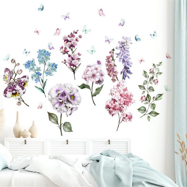 

wall stickers plant flower sticker living room bedroom glass window decoration fft