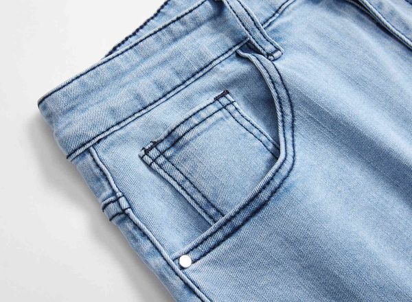 

men's jeans skinny s blue ripped destory hole cool stretch slim fit denim biker hip hop streetwear 2015# foz8