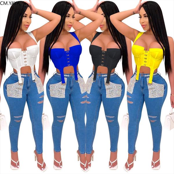 

spaghetti strap button up womens camis crop streetwear club party tee, White