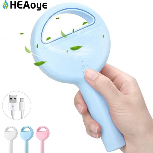 

electric fans 2000 mah usb rechargeable portable bladeless mini fan handheld cooler no leaf with 3 speed desk