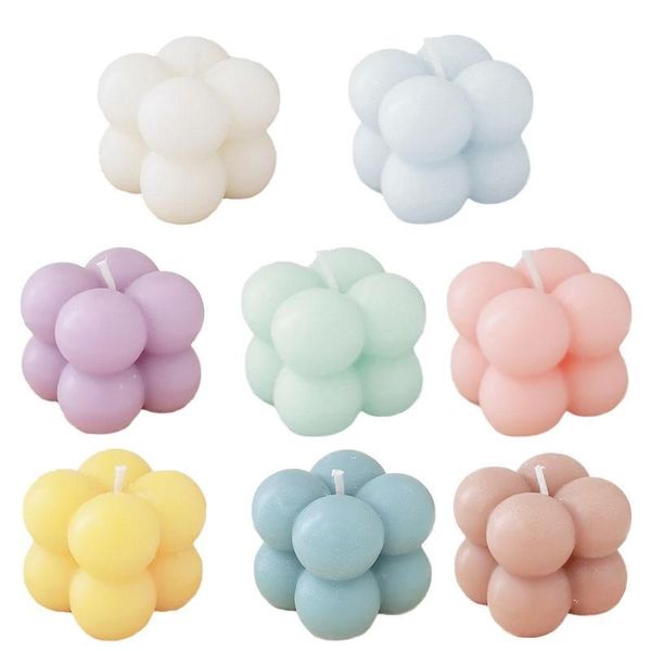 

1pc shape candles home fragrance geometric soy wax ornaments k2c5