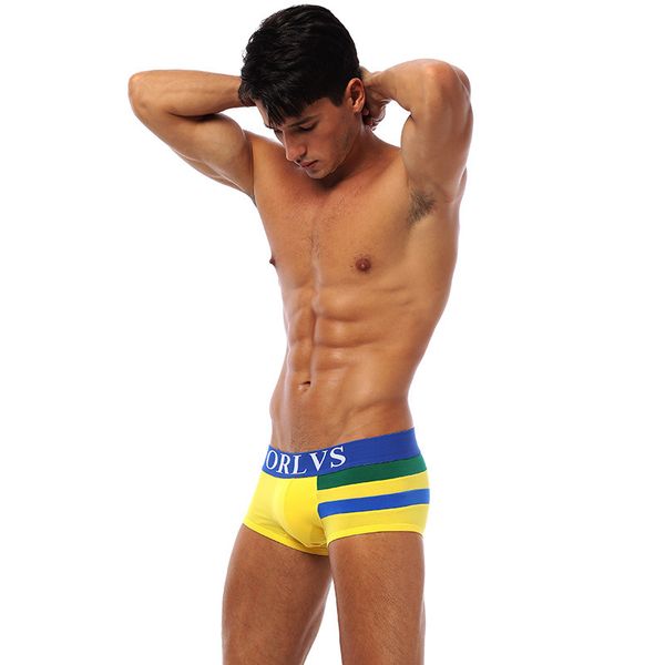 

men's underpants or fashionable brazilian stripe design boxers, Black;white