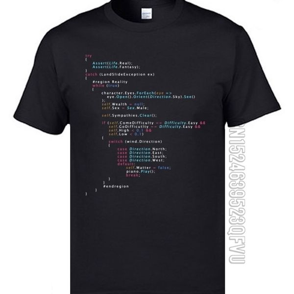 

colored code programming js men t shirts senior it engineer scjp programmer 100% cotton tee shirts keyboardman workday 210329, White;black