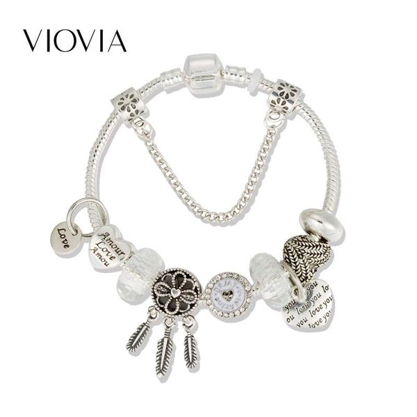 

charm bracelets viovia 2021 accessories for bracelet beads with dreamcather jewelry making women original b19059, Golden;silver