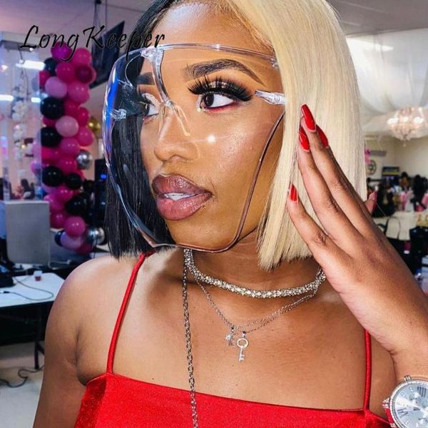 

longkeeper protective faceshield glasses full face safety goggles anti-spray mask shield for women men sunglasses, White;black