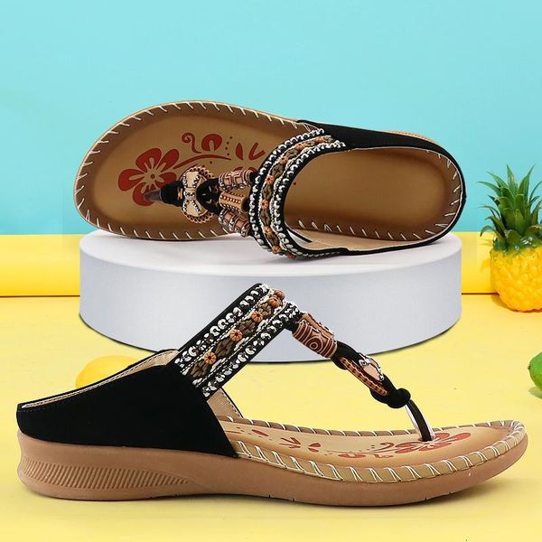 

sandals plus size 43 women summer shoes woman crystal bow sandies lady heels for wedges chaussure femme whosale biqg, Black
