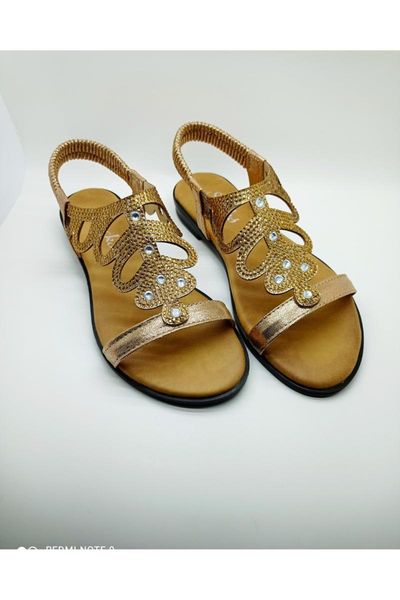 

sandals women's rose tonya platinum stone embroidered low konfort, Black