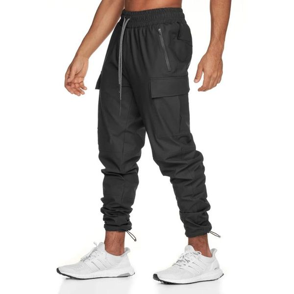 

black quick dry track pants men joggers sweatpants summer thin casual trousers male gym fitness training running sport men's