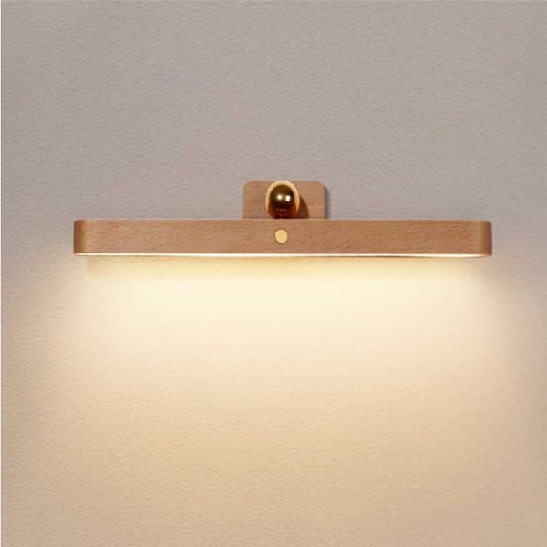 

vanity lights led light wooden creative lamp bedroom reading eye protection mirror front makeup usb magnetic bedside