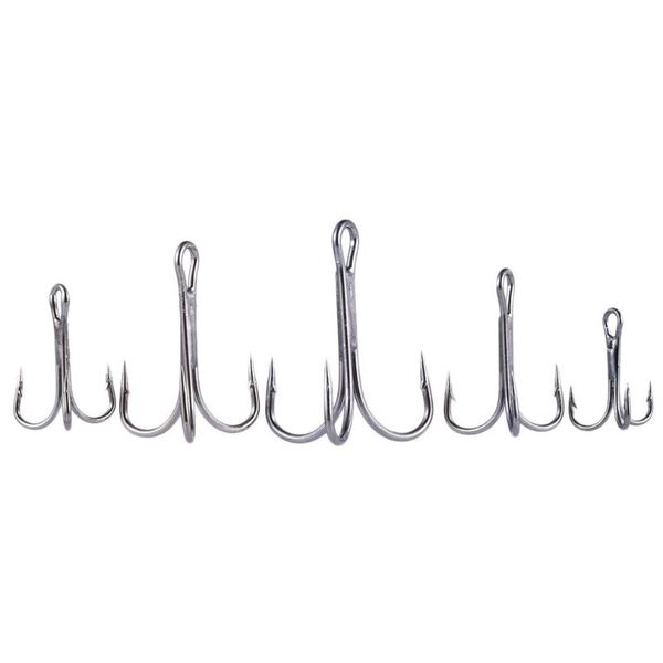 

baitcasting reels 100pcs treble hook high carbon steel sharp hooks fishing accessories 10#