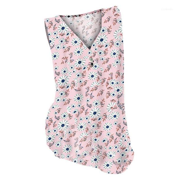 

women's blouses & shirts blouse women ete femme fashion summer white loose daisy print v-neck sleeveless vest floral f