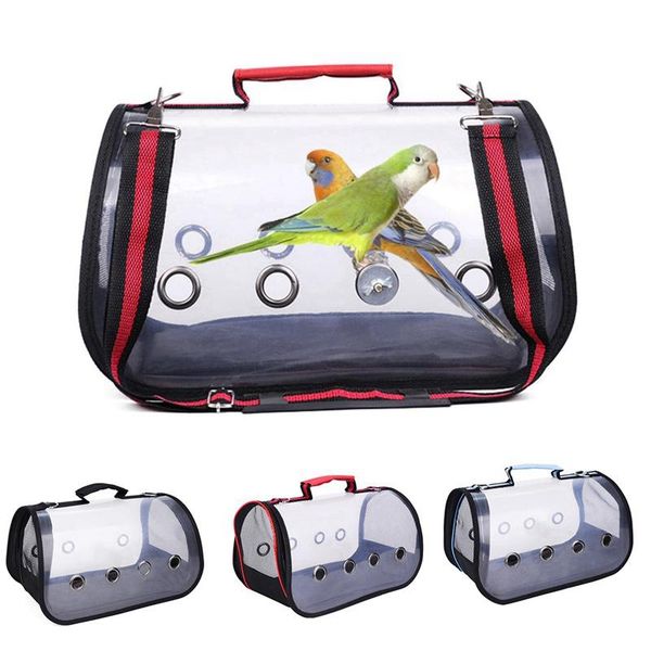 

bird travel carrier outerdoor transport cage breathable parrot go out backpack multi-functional with perch cages