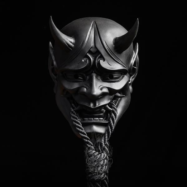 

party masks seal red prajna cosplay japanese bull devil grimace horns mask
