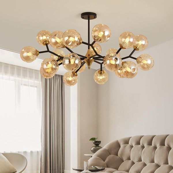 

chandeliers nordic living room chandelier modern minimalist and household bedroom lighting personalized creative magic bean molecular lamps