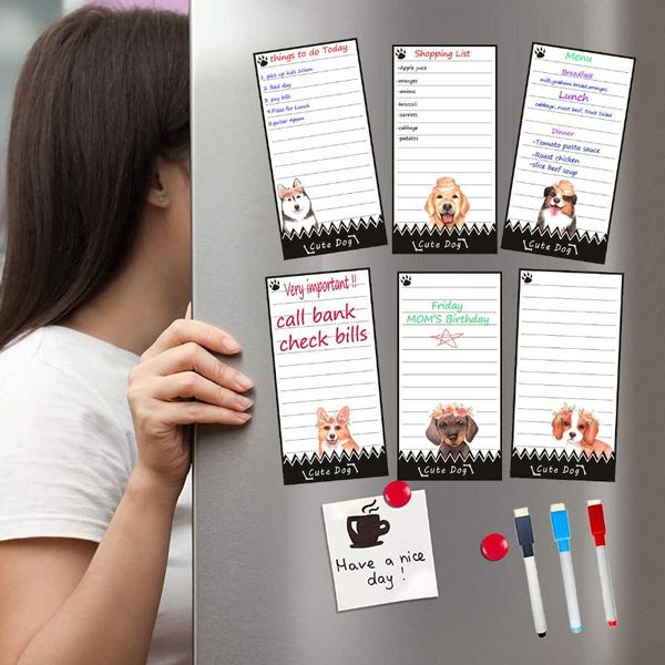 

fridge magnets 6pcs magnetic to do list notepad notepads grocery magnet memo pad for shopping reminders refrigerator sticker