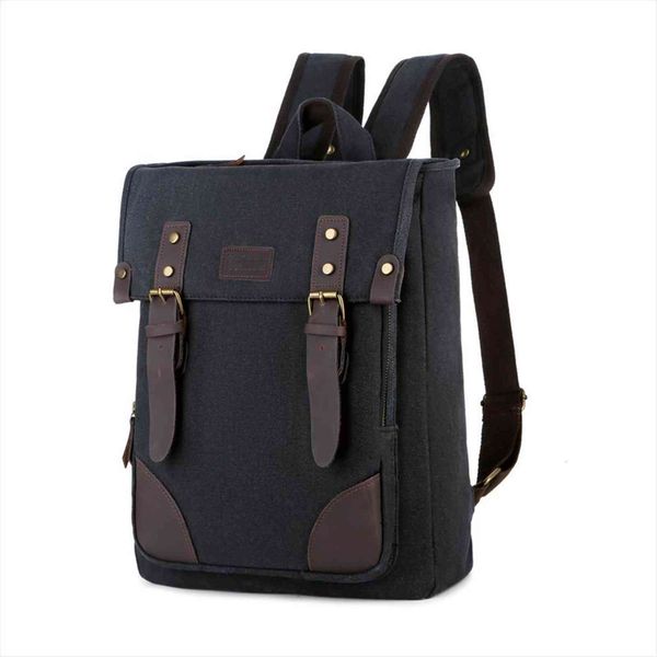 

men business backpack canvas lap15.6 inch computer backbags for college students dropshipping