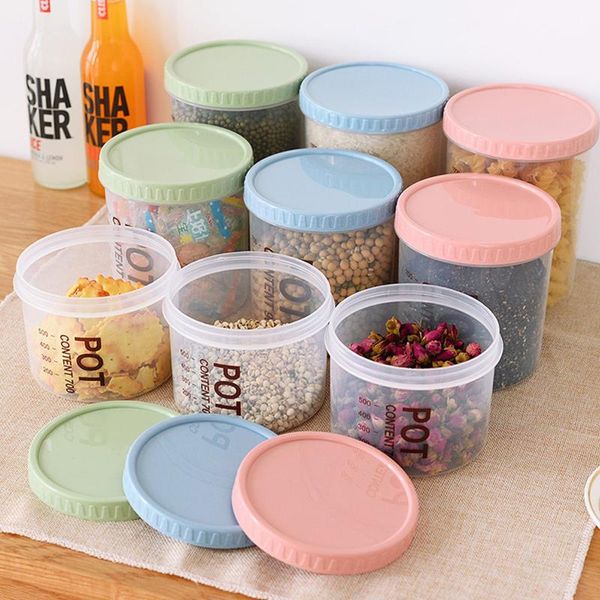 

storage bottles & jars 3 sizes kitchen box sealing food preservation plastic fresh pot container cookie biscuits snack garbage dish organize