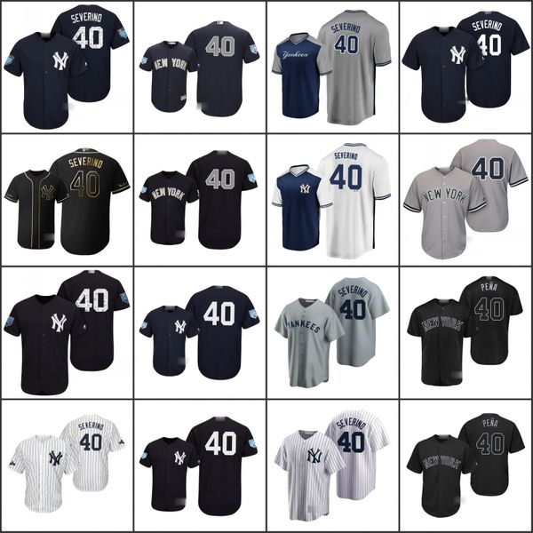 

new york yankees men 40 luis severino women youthjerseys, Black;red