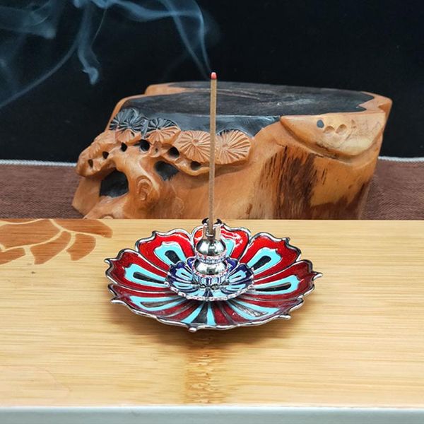 

fragrance lamps 1 pc copper incense holder mini lotus flower sticks burner cones censer teahouse home decoration accessories