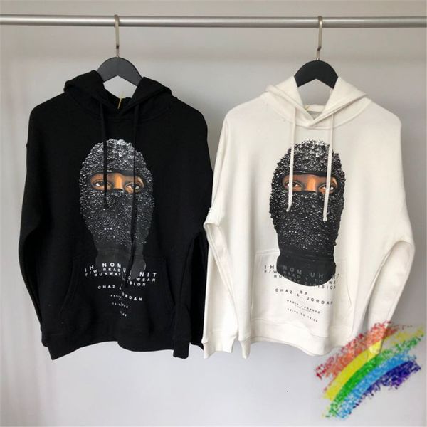 

hoodies heavy fabric ih nom uh nit mask hoodie men women 1:1 digital hooded printing loose pullover, Black