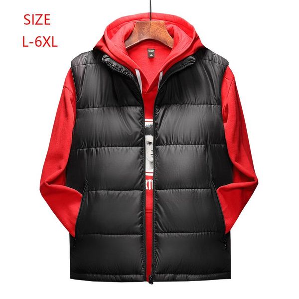 

men's vests male vest coat autumn winter men sleeveless jacket camouflage padded down waistcoat brand clothing plus size -6xl, Black;white