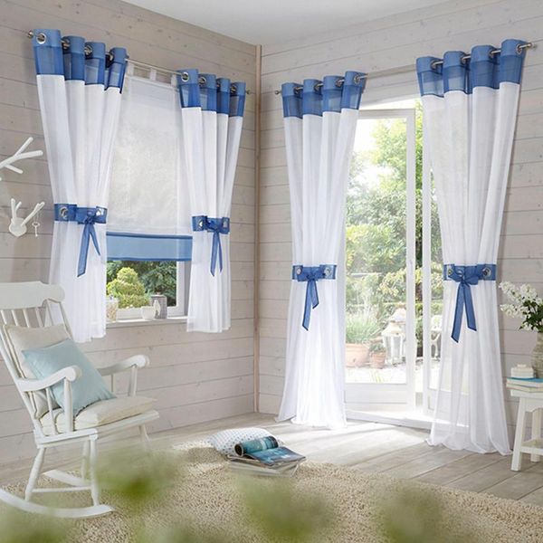 

curtain & drapes sheer curtains gradient tulle for living room bedroom balcony boat window wild kitchen home el coffee decor