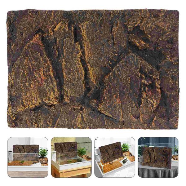 

decorations reptile tank decoration 3d background board decorative stone