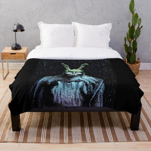 

blankets frank from donnie darko throw blanket sherpa bedspread picnic wool soft