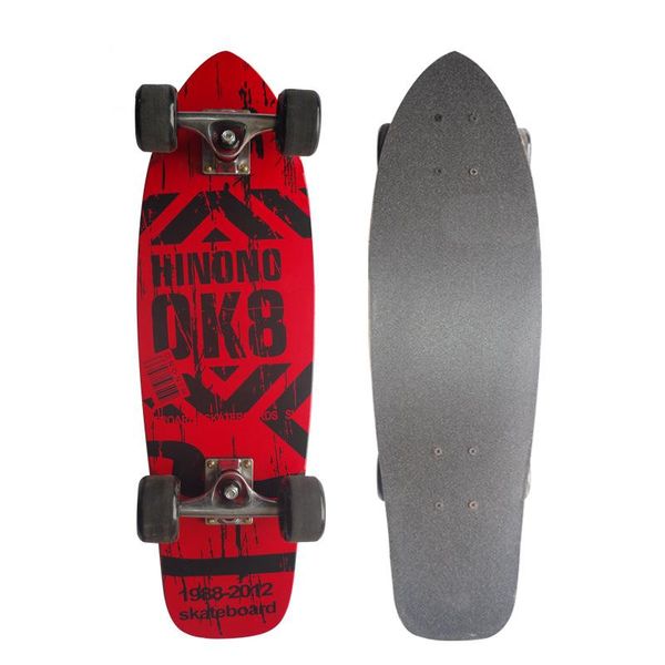 

skateboard land surfboard 68x20cm maple big fish board single rocker 4 wheels longboard penny beginner skateboarding