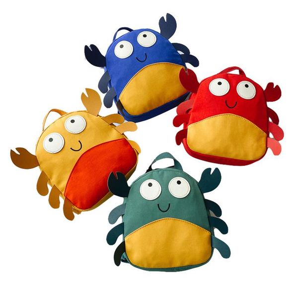 

backpack kids cute cartoon crab shape animal schoolbag for boys girls