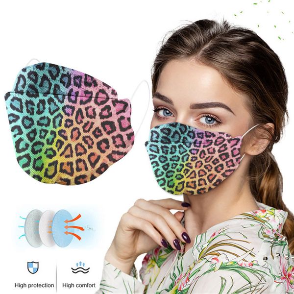 

masks kf94 fish print willow leaf 4d stereo four layer protective folding
