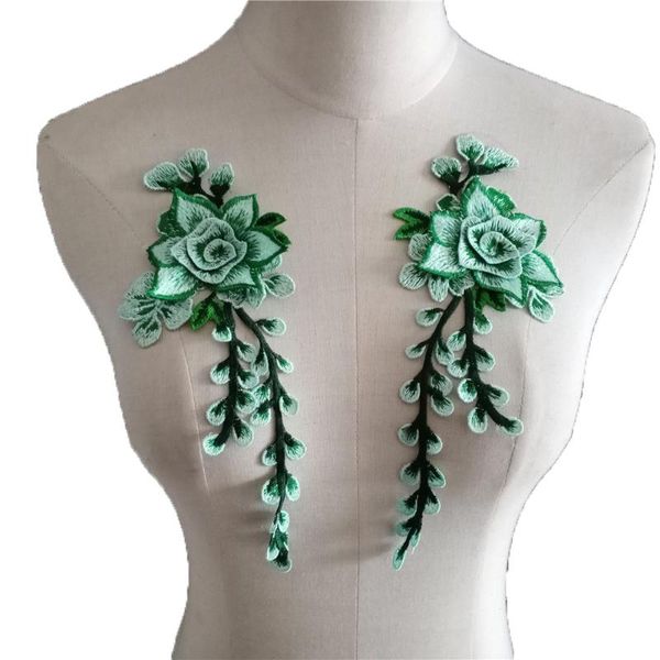 

ribbon fashion 3d three-dimensional flower lace collar diy embroidery fabric decoration clothes accessories multiple colors, Pink;blue