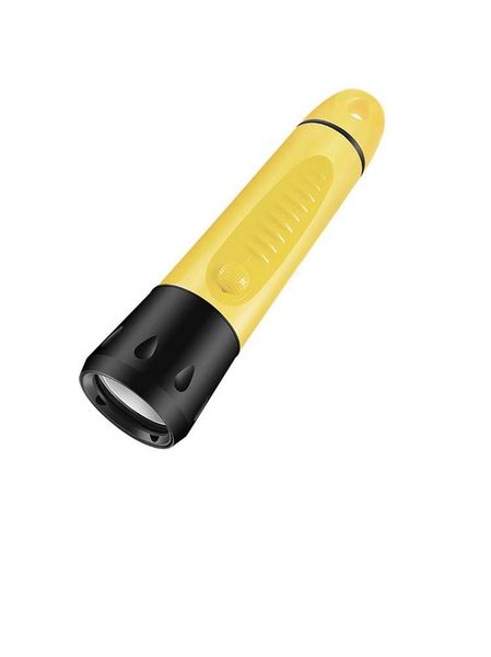 

flashlights torches strong light diving rechargeable mini led torch yellow aluminum alloy portable linterna household products eb