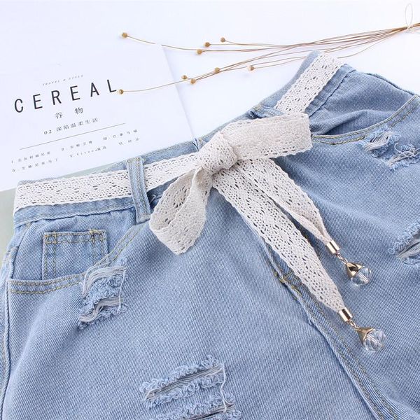 

belts fashion girdle thin women lace belt female waist rope for dresses tassel waistband knot decorated narrow ribbon black, Black;brown