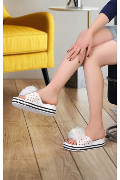 

bow women 's slippers outdoor casual handy ergonomic short heels, Black