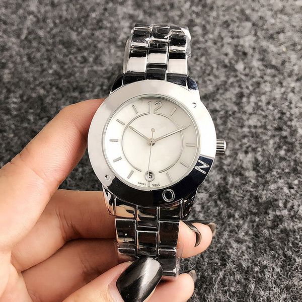 

fashion brand watches women ladies girl style metal steel band quartz wrist watch p55, Slivery;brown