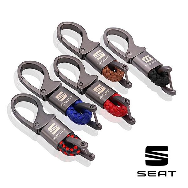 

1pcs car keychain keyring for seat fr toledo leon exeo 3 2 5f ateca altea metal leather accessories keychains, Silver
