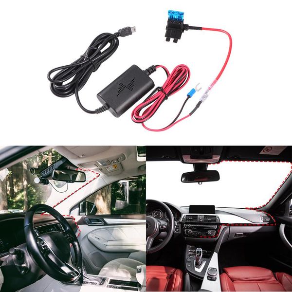 

other auto electronics 12v/36v to 5v/2a car dash cam hardwire kit stable abs micro usb right head obd dvr gps tablet mobile phone step down