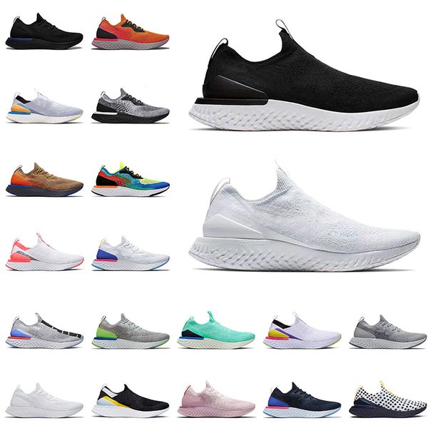 

2021 epic react fly knit women mens running shoes breathable tennis white black lace-up blue burgundy trainers sneakers