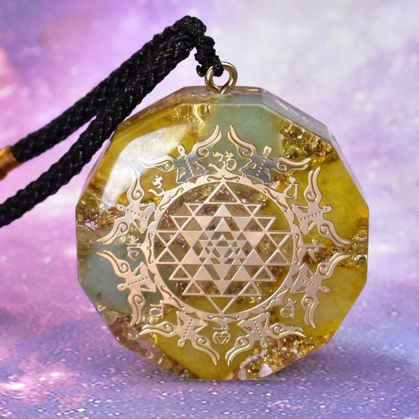 

pendant necklaces healing stones orgone necklace emf protection chakra crystals meditation reiki supplies positive energy generator orgonite, Silver