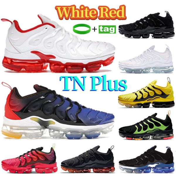 

est together tn plus running shoes triple white university red black lemon lime voltage purple grape shark men women sneakers