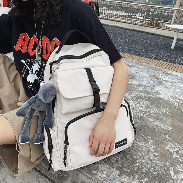 

backpack fashion simple school bags for women large capacity nylon backpacks man personalized travel back packs teenage 2021