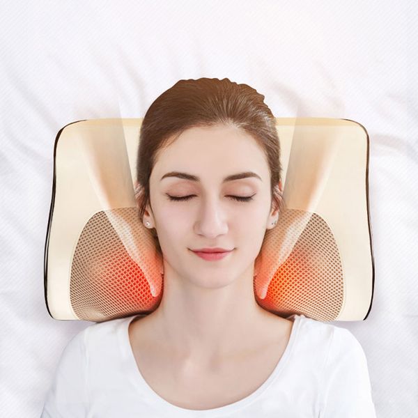 

massage pillow electric neck massage pillow infrared heating massager for neck shoulder back body cervical kneading massagescouts