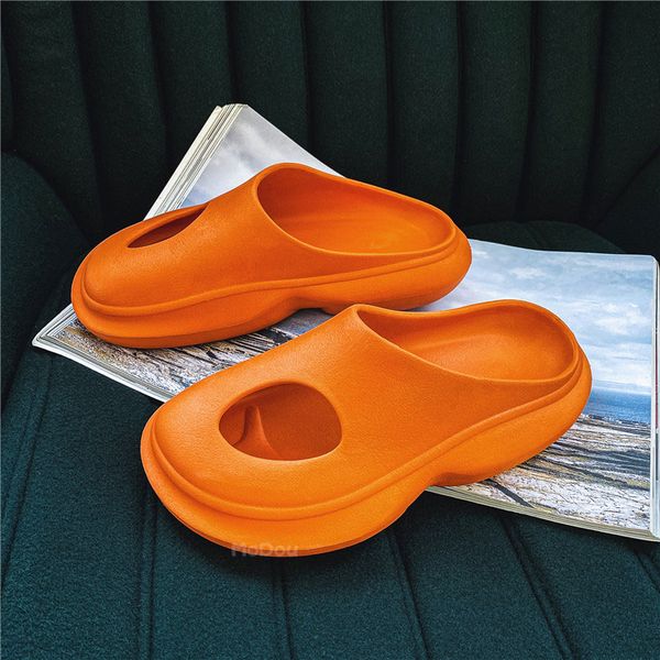 

2022 new summer sandals for men women slippers outdoor wading shoes slides flip flops large size 47 garden clogs shoes, Black