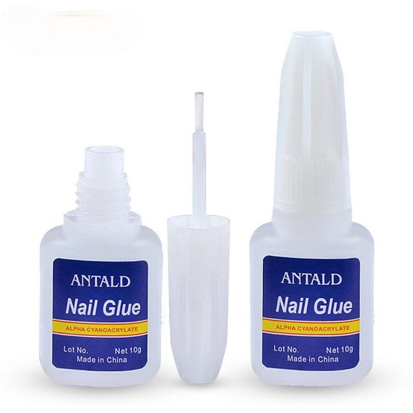 

nail glue 10g blue bottle with brush art gel, Red;pink