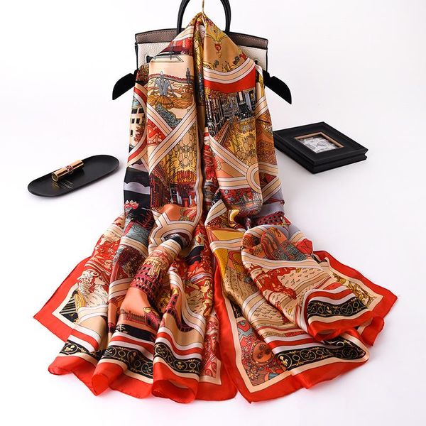 

scarves 2021 design print shawl hijab wraps women pashmina neck spring summer foulard female bufanda ladies, Blue;gray