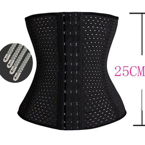 

waist back support women training shaper belt postpartum slimming weight loss corset body bodysuit, Black;gray