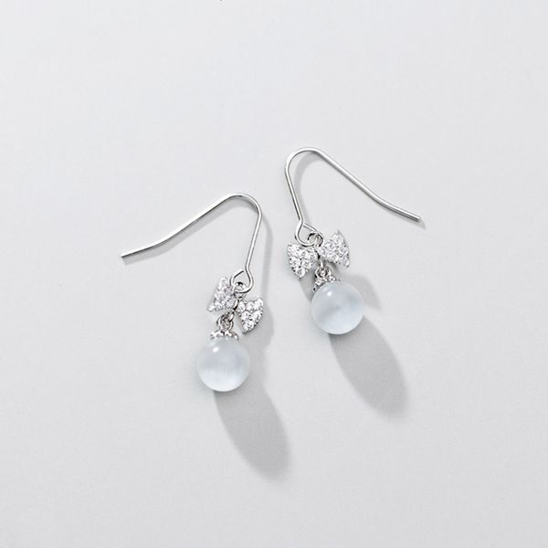 

opal earrings feminine temperament net red personalized simple fashion